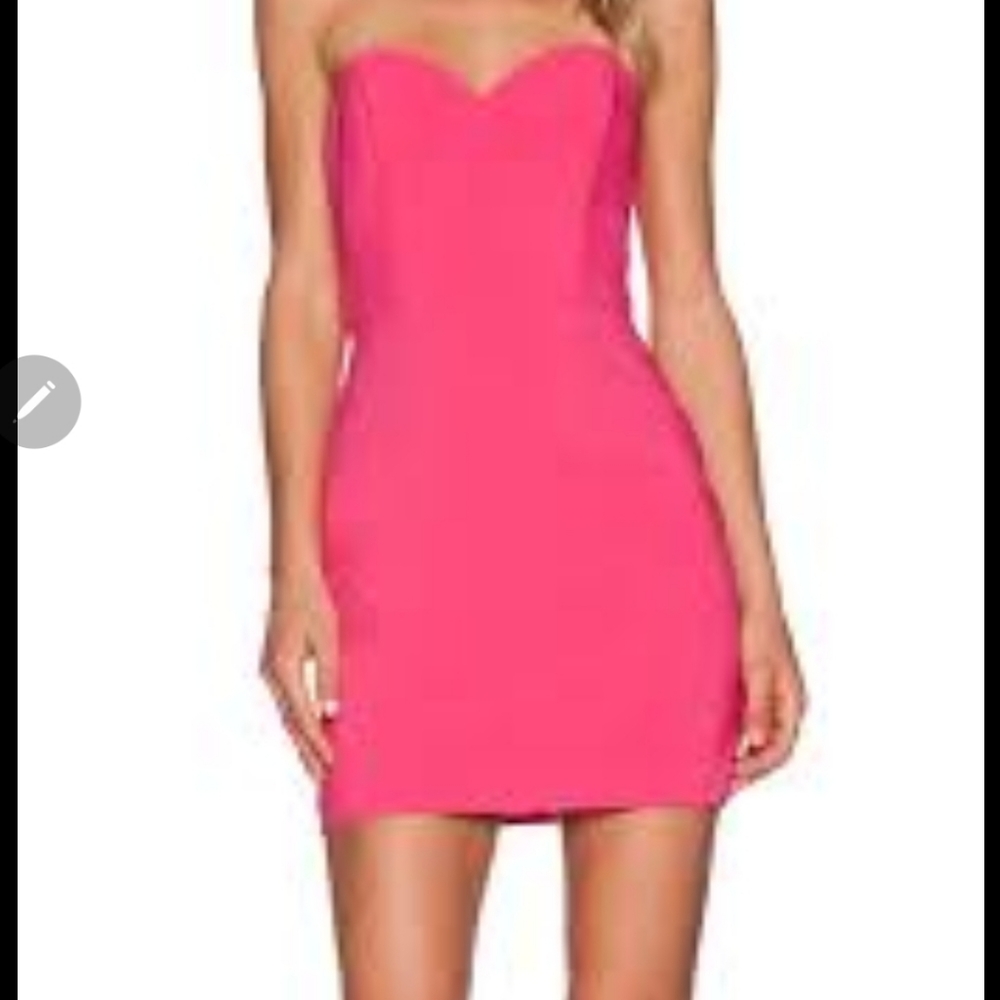 BNWT! XS Hot Pink NBD strapless dress